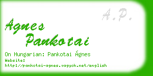agnes pankotai business card